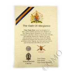 Princess Of Wales Royal Regiment Oath Of Allegiance Certificate